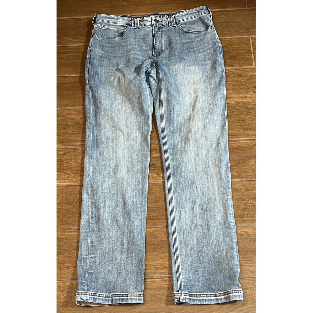 Duluth Trading Co Ballroom Double Flex Jeans Mens 36x34 Standard Fit Light Wash